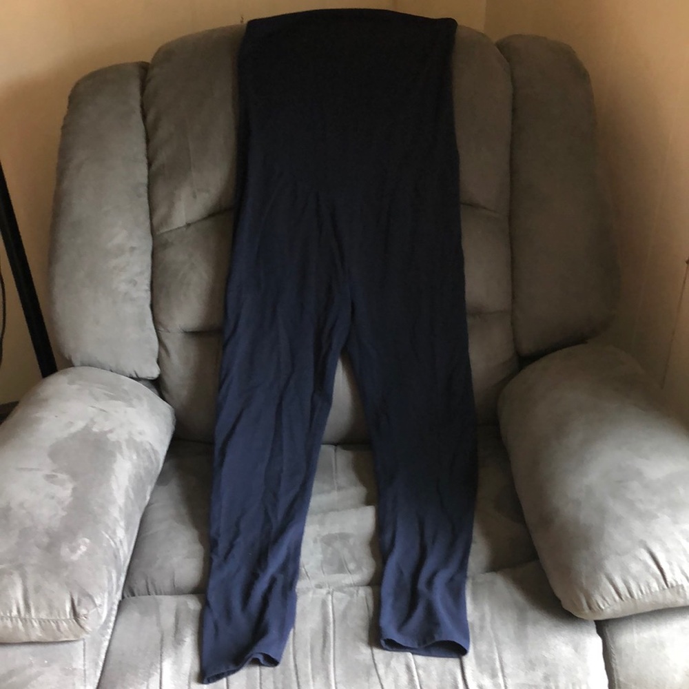 Navy blue maternity leggings